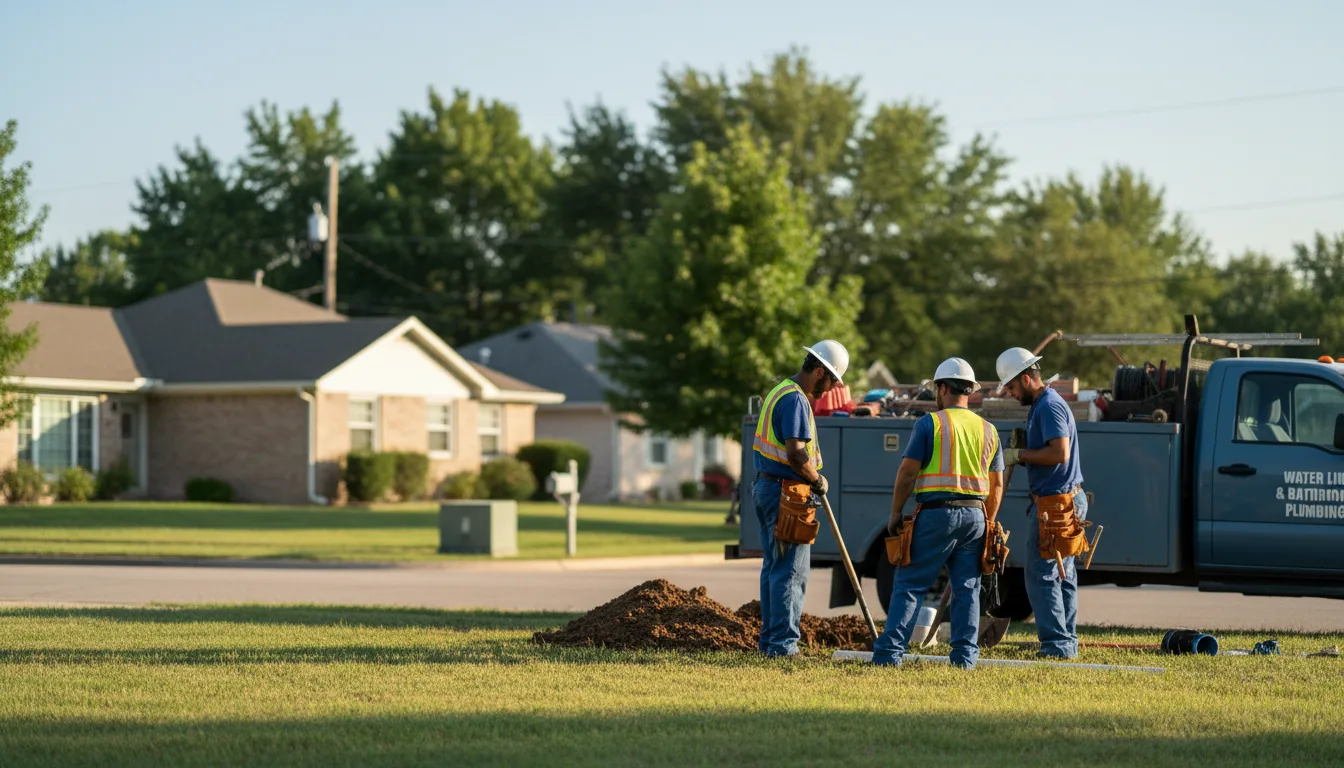 Residential water line and bathroom plumbing service in Latonia, KY